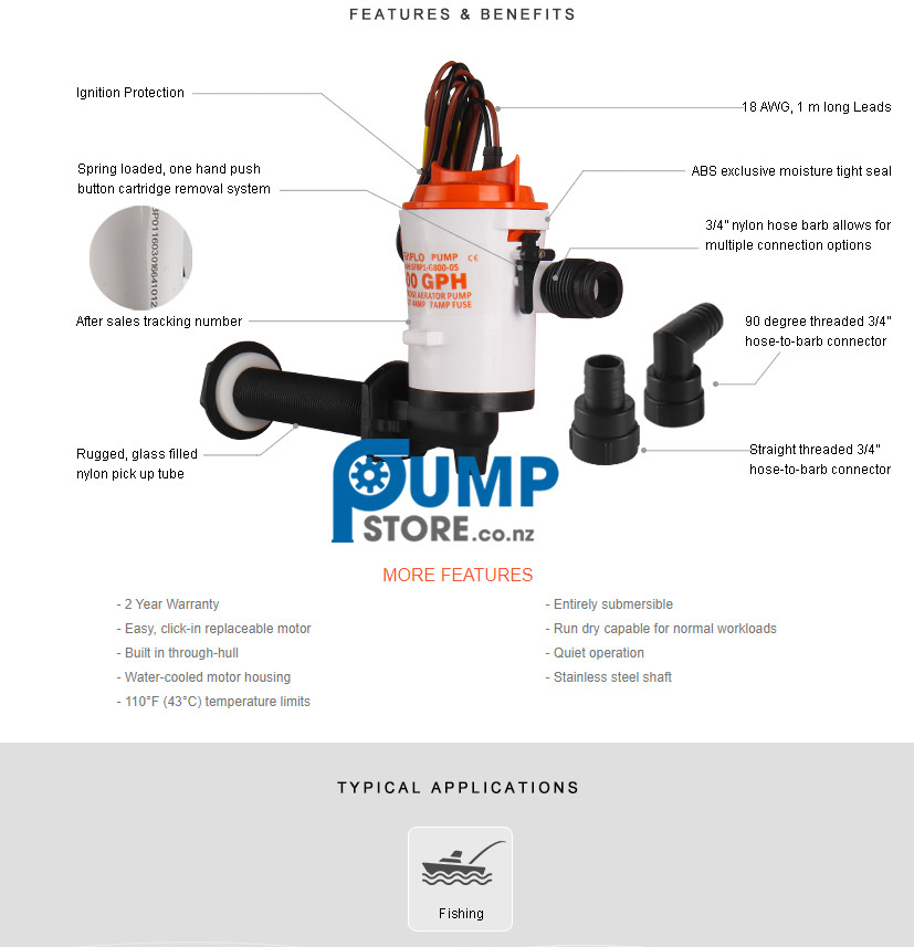 SEAFLO 12V 800GPH LIVEWELL Live Bait Tank Fishing Aerator Bilge : Pumps  Online, Buy Water Pumps Online, Submersible Pump, Electric Tank Pumps NZ